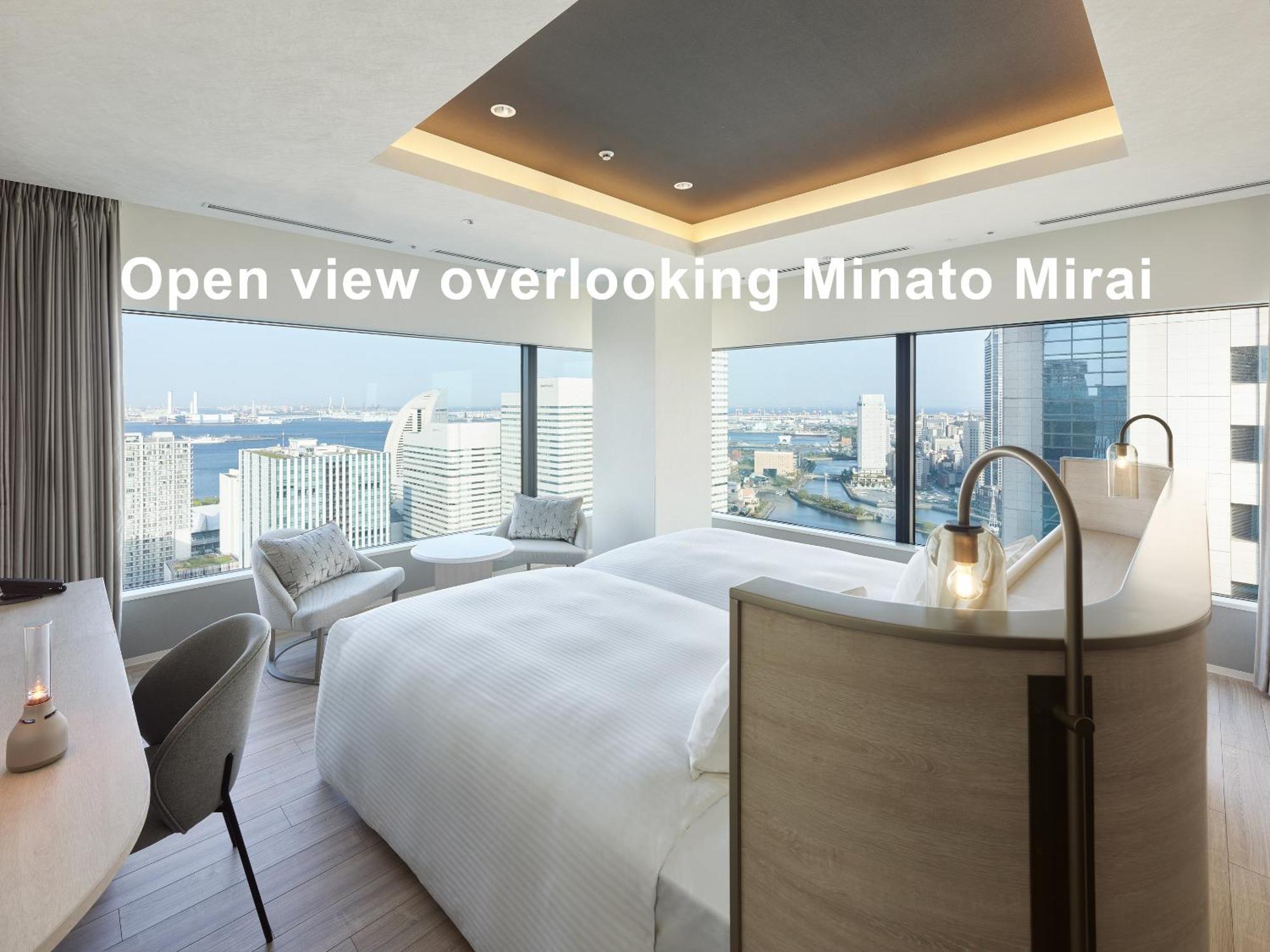 Mitsui Garden Hotel Yokohama Minatomirai Premier Exterior foto Open view overlooking Minato Mirai